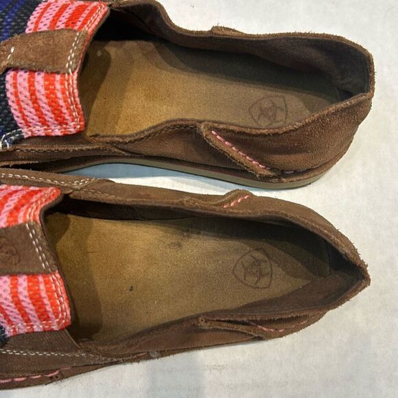 Ariat Cruiser Womens Slip On Shoes Sz 7 Comfort Casual Brown Leather Stripe Inse - Picture 8 of 9